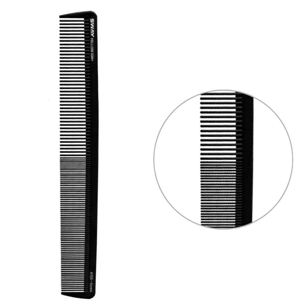 Комбинированный гребень Sway Black Ion+ 105 (131 105) - Фото №1