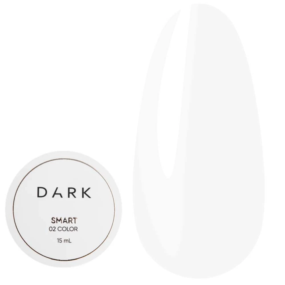 Гель для ногтей Dark Smart Builder gel 02 молочный 15 мл (DSG0215) - Фото №1