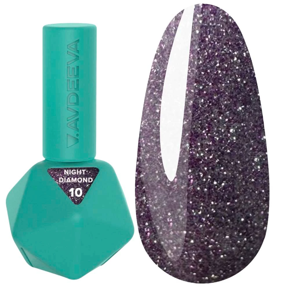 Гель-лак Victoria Avdeeva Night Diamond №010 светоотражающий фиолетовый 12 мл (28007739)