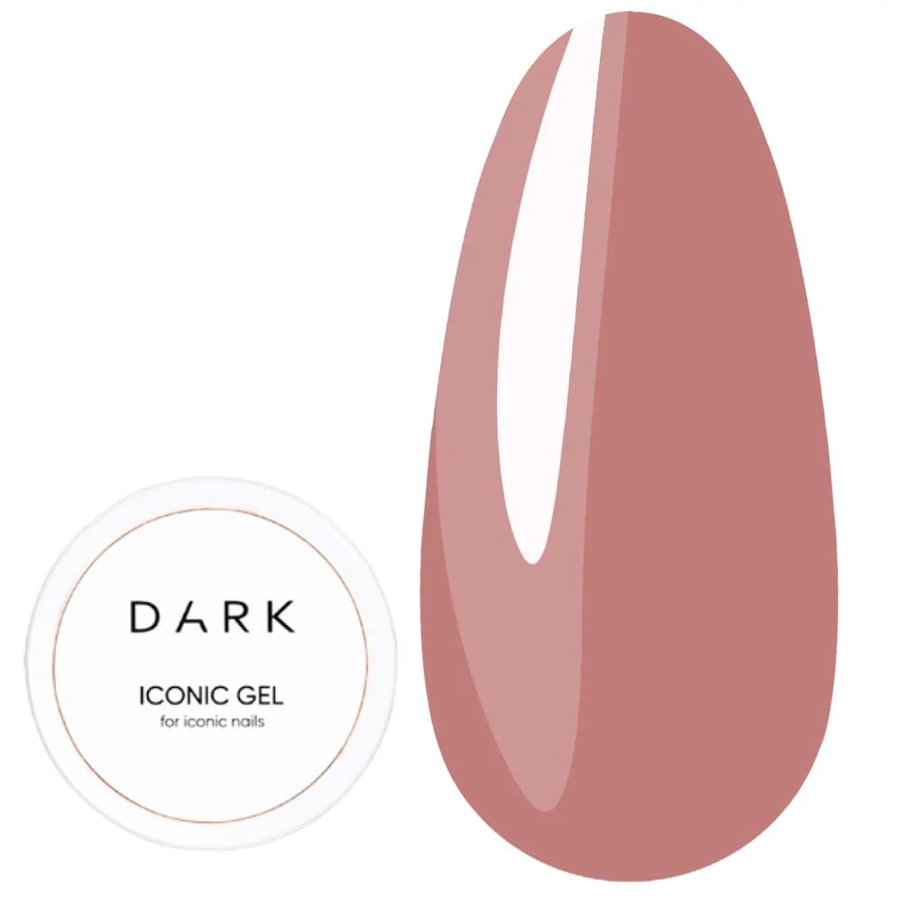Гель для нігтів Dark Iconic моделюючий №12 пыльно розовый 15 мл (DICG1215) - Фото №1