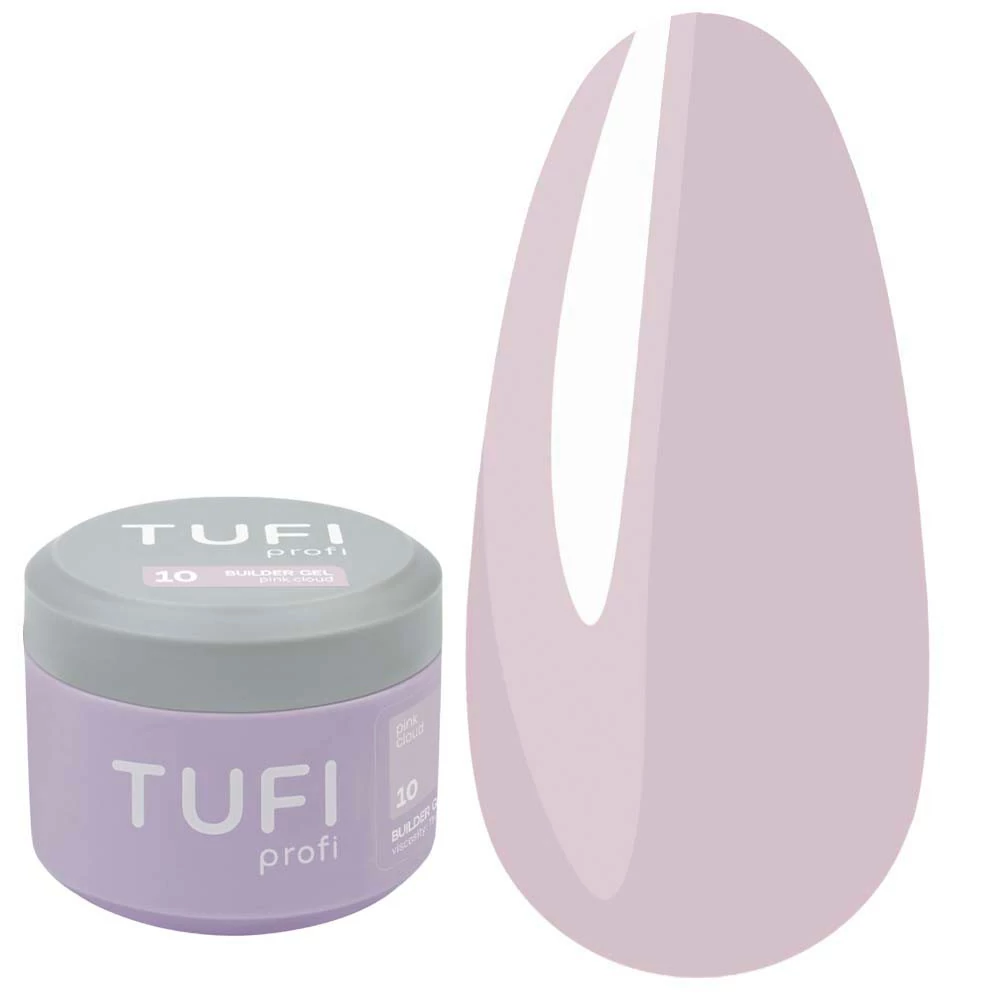 Гель для наращивания TUFI profi Builder Gel UV/LED 10 Pink Cloud 30ml - Фото №1