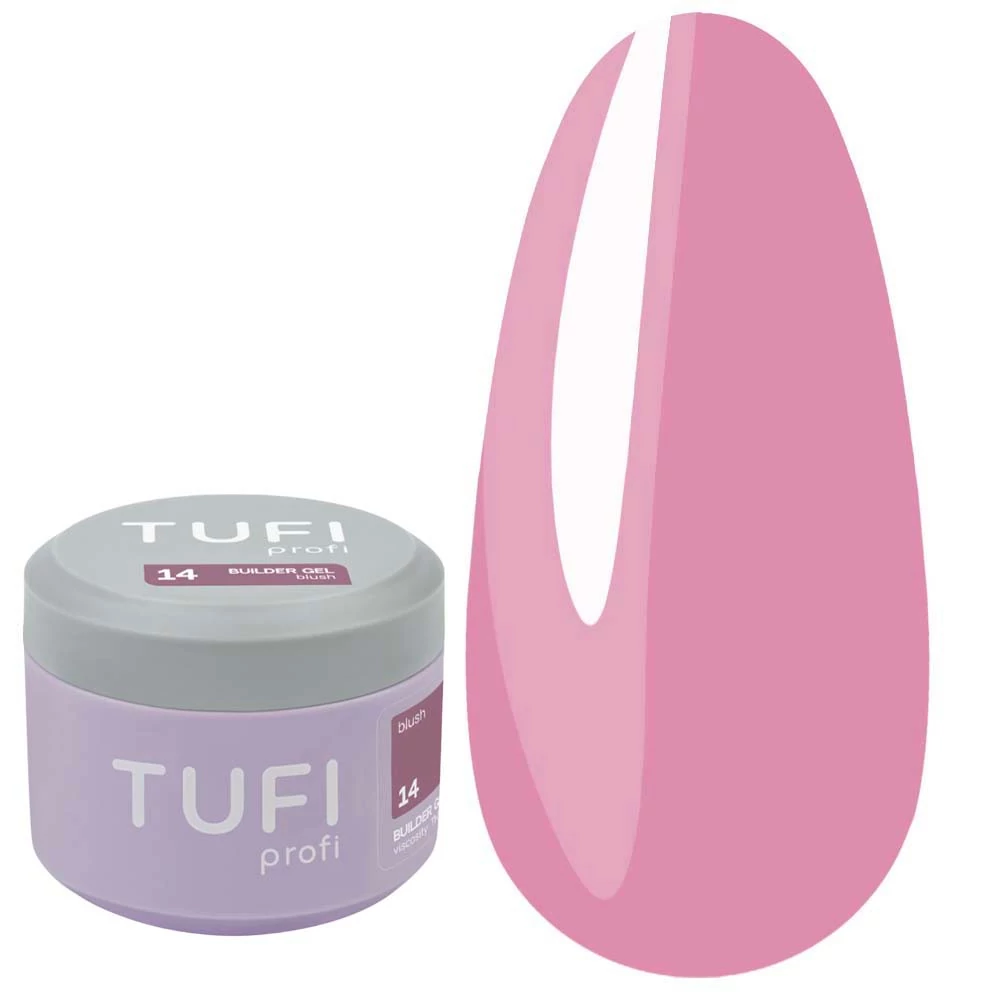 Гель для наращивания TUFI profi Builder Gel UV/LED 14 Blush 30ml - Фото №1