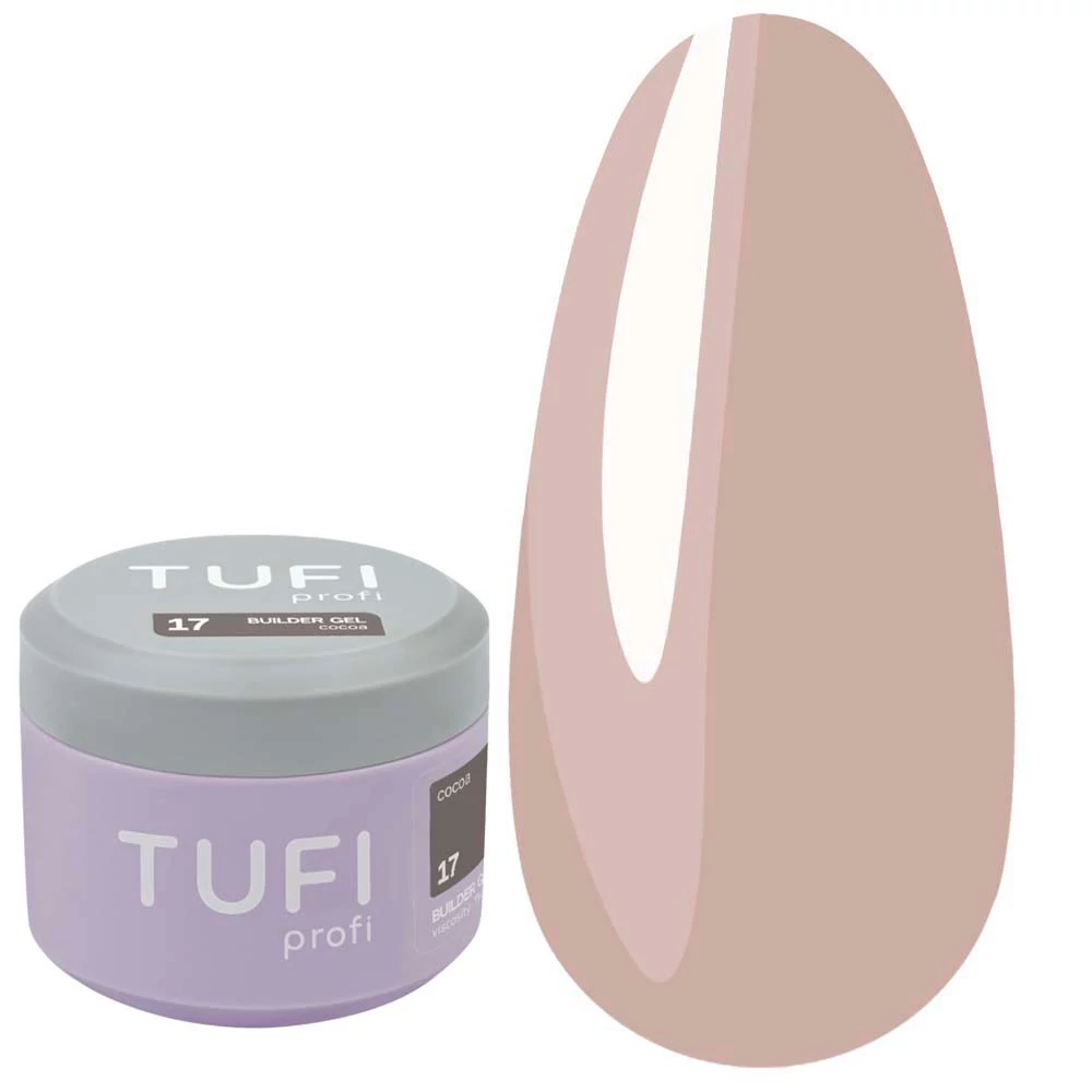 Гель для наращивания TUFI profi Builder Gel UV/LED 17 Cocoa 30ml - Фото №1