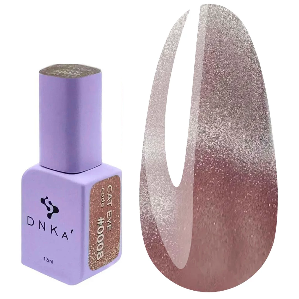 Гель-лак DNKa №0008 Cat Eye HEMA/ TPO Free нежно-бежевый 12 мл (FTCGP0008) - Фото №1