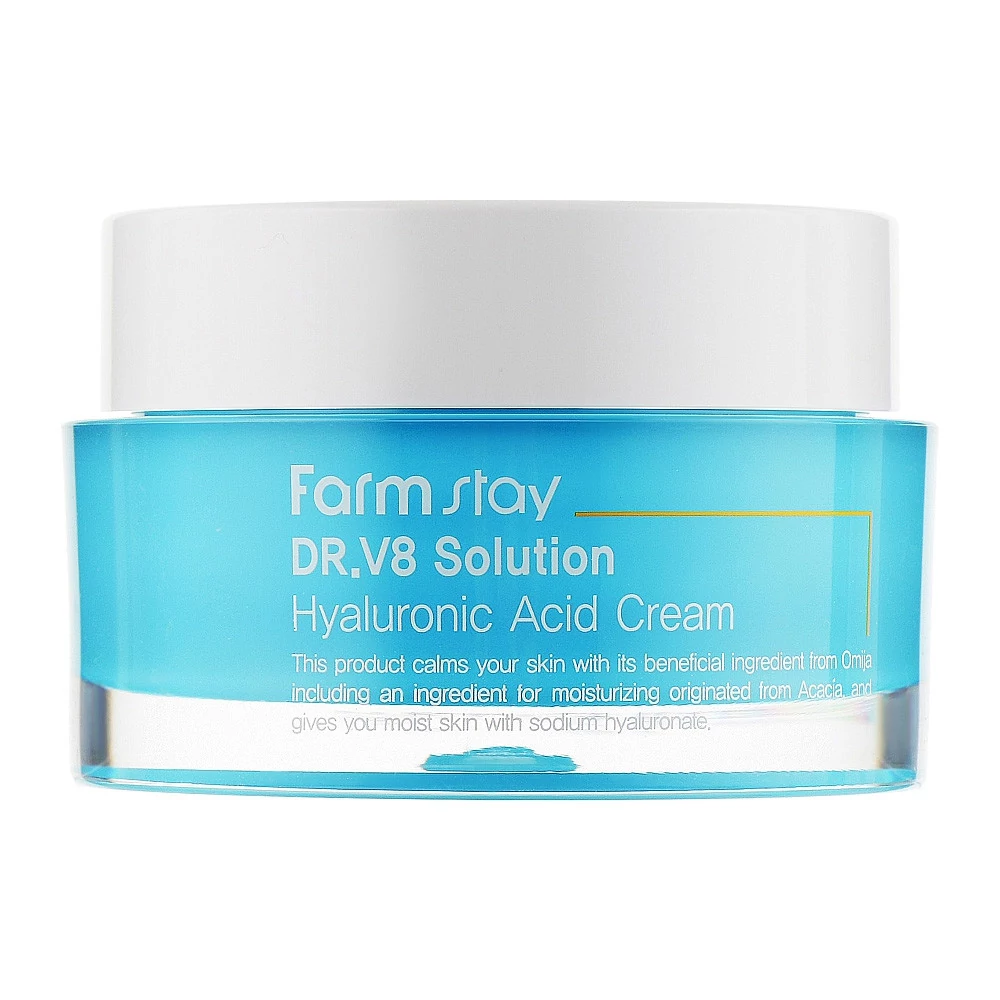 Интенсивно увлажняющий крем для лица с гиалуроновой кислотой FarmStay DR.V8 Solution Hyaluronic Acid - Фото №1