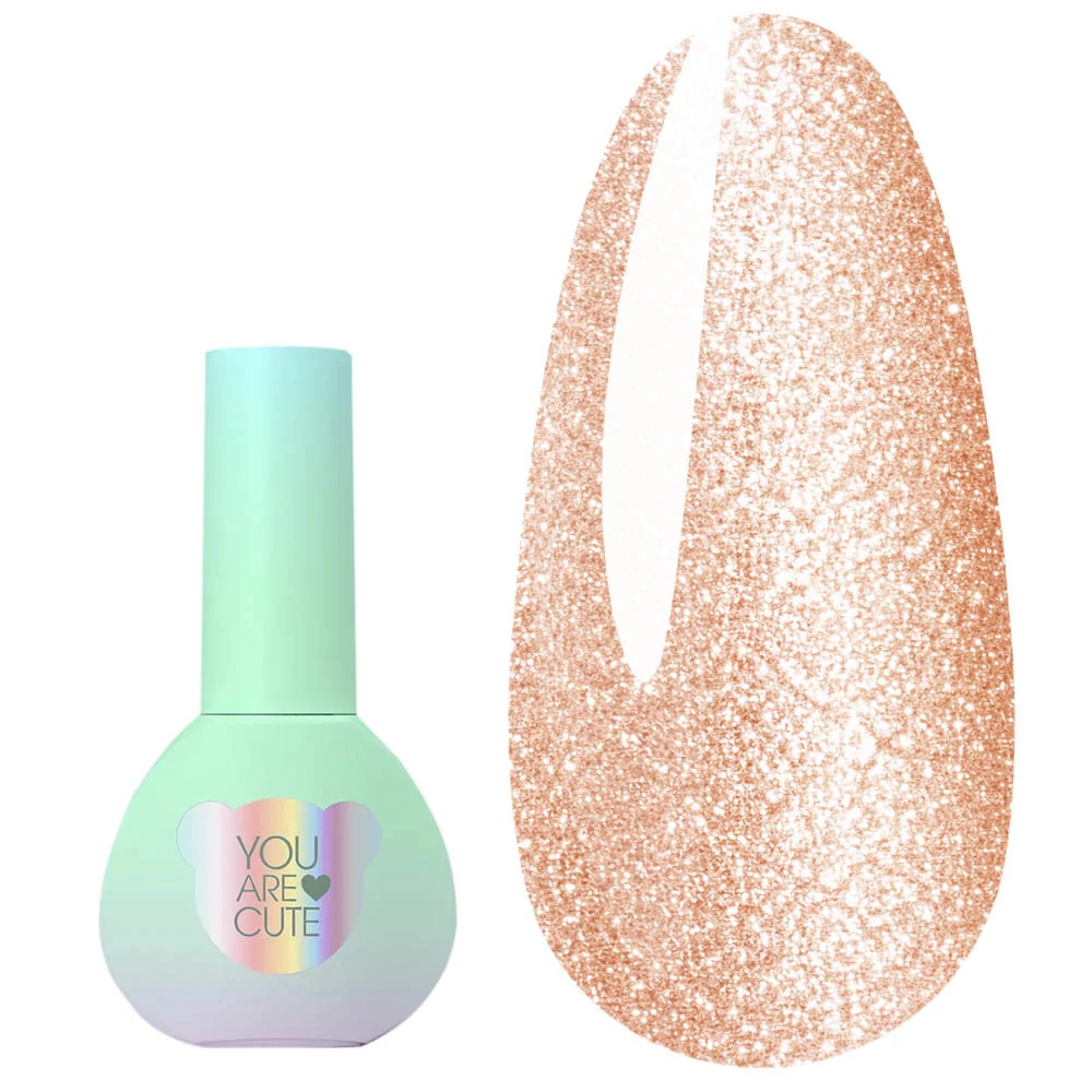 Гель-лак You Are Cute Color №107 персиковый с блестками 5 мл (993-4136-1086) - Фото №1
