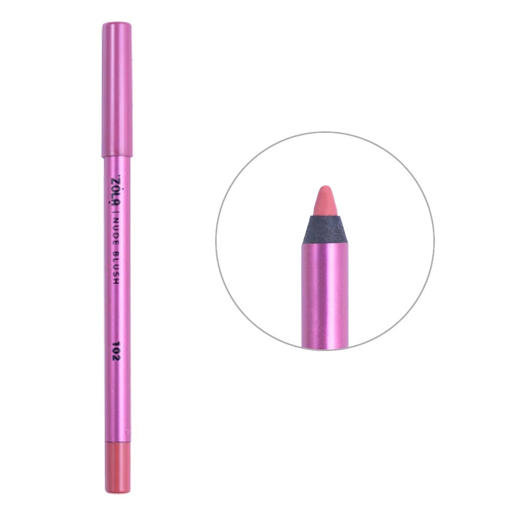 ZOLA Карандаш гелевый для губ 102 Nude Blush нюдово-розовый (06128) - Фото №1