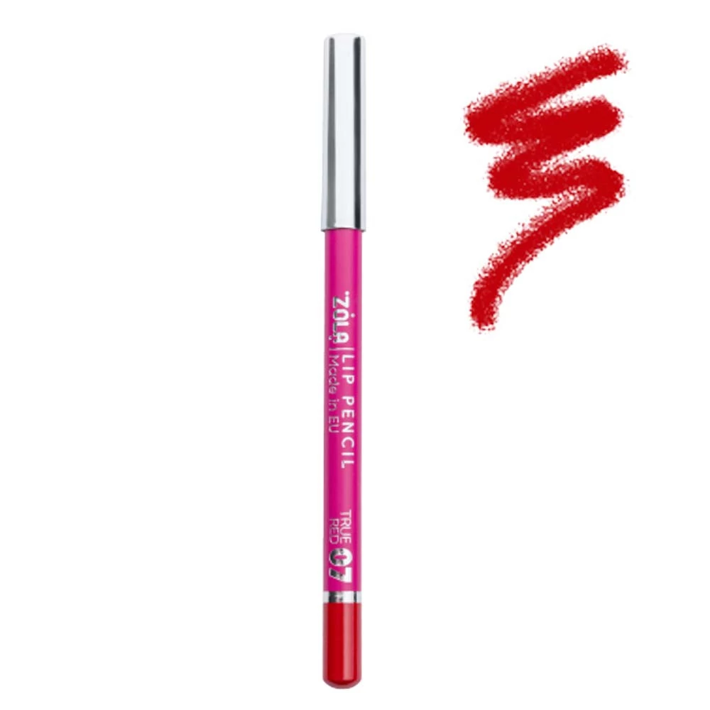 ZOLA Карандаш для губ Lip Pencil 07 True Red классический красный (05589) - Фото №1