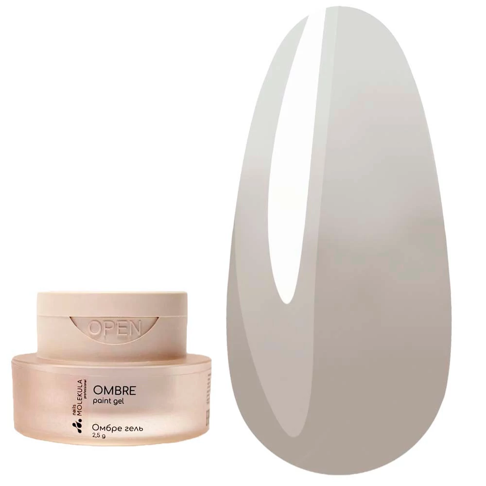 Гель для дизайна MOLEKULA OMBRE paint OP03 GRAY серый 2,5г