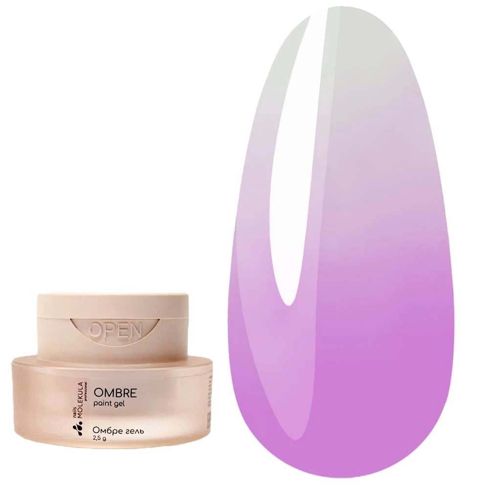 Гель для дизайна MOLEKULA OMBRE paint OP04 PURPLE фиолетовый 2,5г