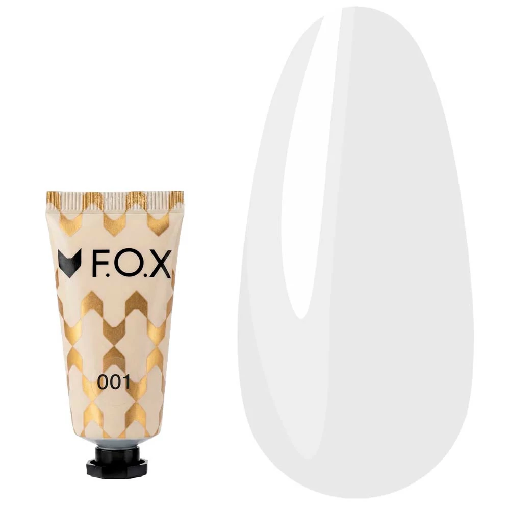 F.O.X Poly gel Nano  полигель №01  белый  15 мл (PGN-001) - Фото №1