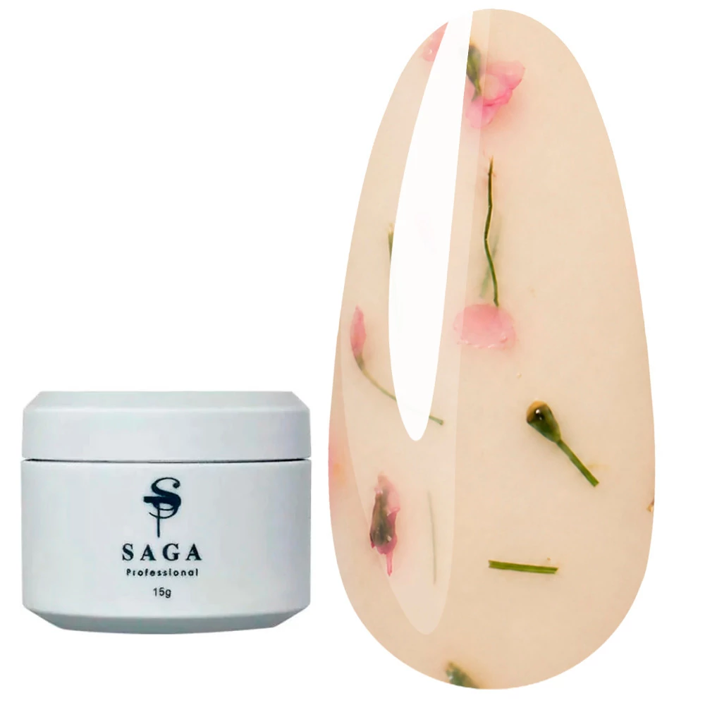 Гель для нарощування SAGA Liquid Floral gel  №5 15 мл (LFG-15-05) - Фото №1