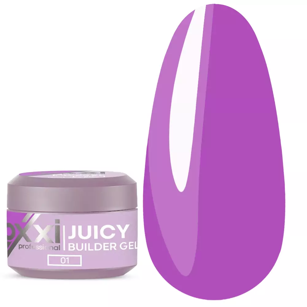 Гель для наращивания OXXI  Builder Gel Juicy № 01  лиловый 15 мл (000003227) - Фото №1