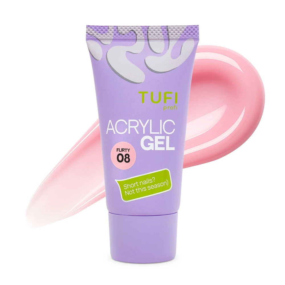 Акригель для нарощування нігтів TUFI profi 08 Flirty 30 г (0329144) - Фото №1