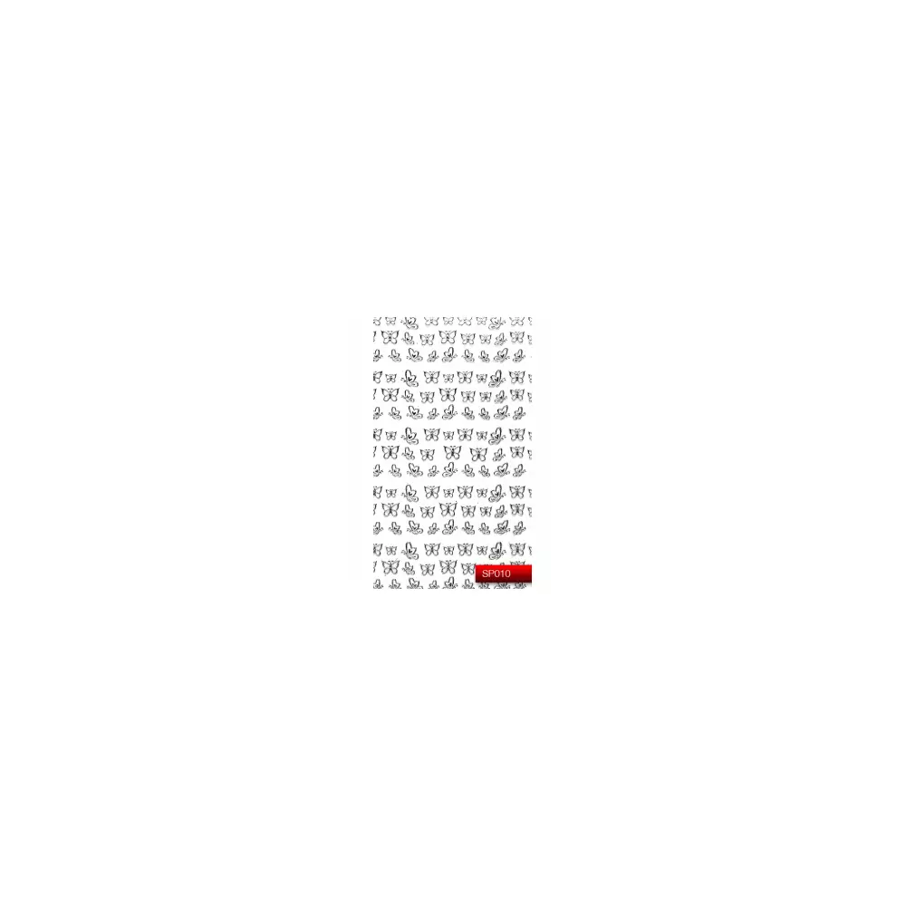 Наклейки №SP010 KODI Nail Art Stickers серебро