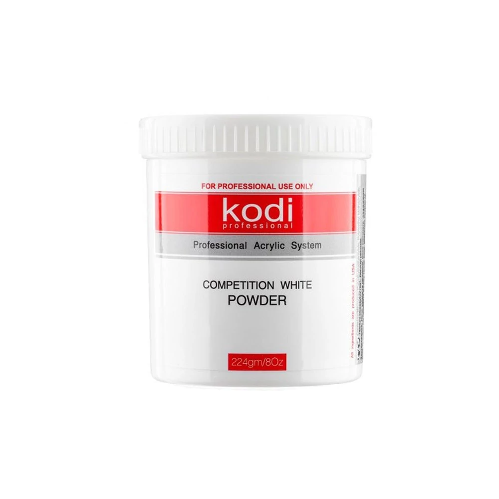Акриловая пудра KODI COMPETITION WHITE быстроотвердеваемый белый 224 г