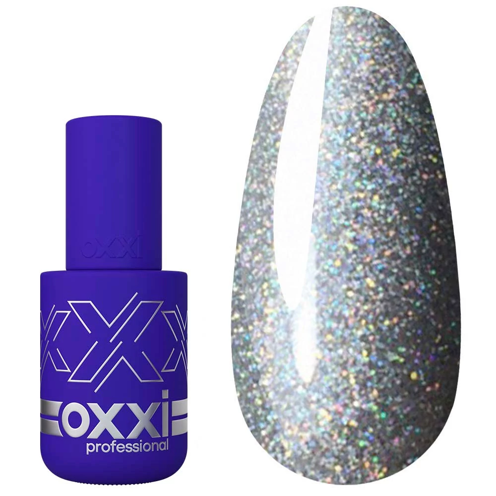 Гель-лак OXXI №251 серебристый с голографическими блестками 10 мл (000001334) - Фото №1