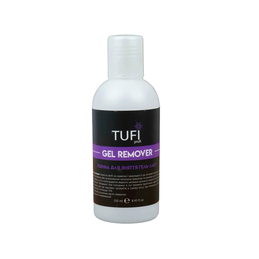 Tufi Profi Gel Remover - жидкость для снятия гель-лака, 250 мл - Фото №1