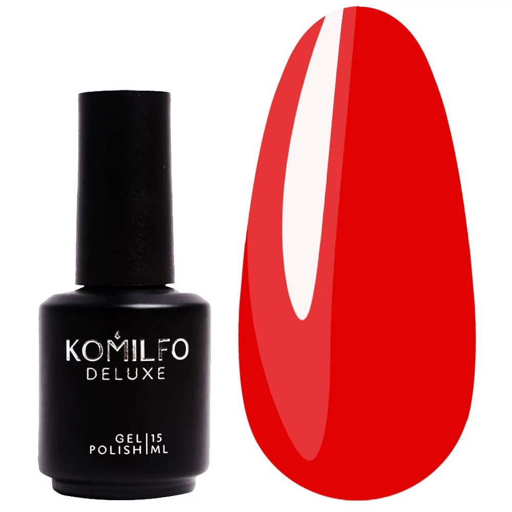 Гель-лак KOMILFO Deluxe Series №D082 классический красный 15 мл (150082) - Фото №1
