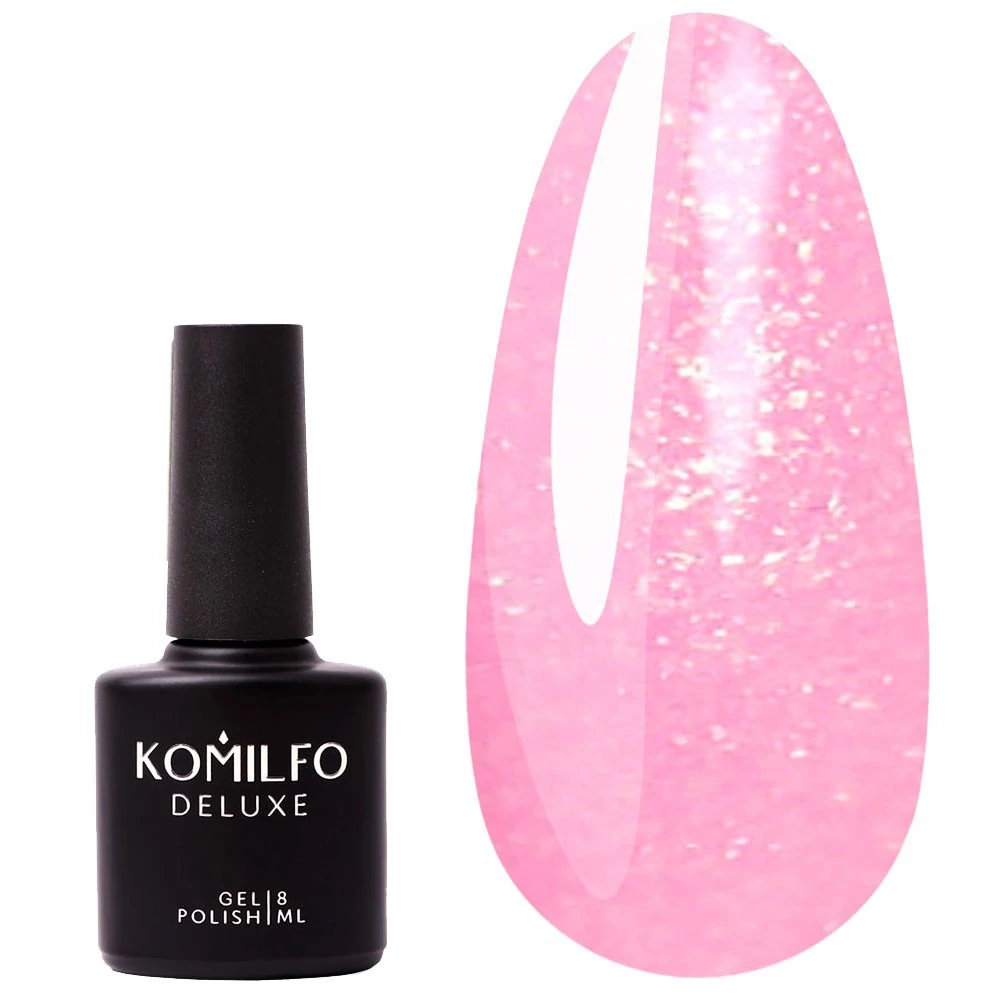 Гель-лак KOMILFO Deluxe Series №D044 светло-лиловый с шиммером 8 мл (111044) - Фото №1