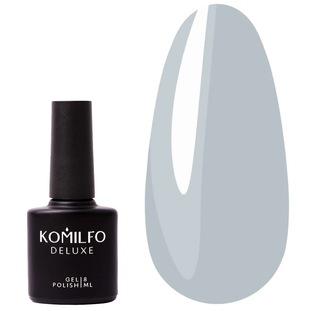 Гель-лак KOMILFO Deluxe Series №D138 серо-голубой 8 мл (111138) - Фото №1