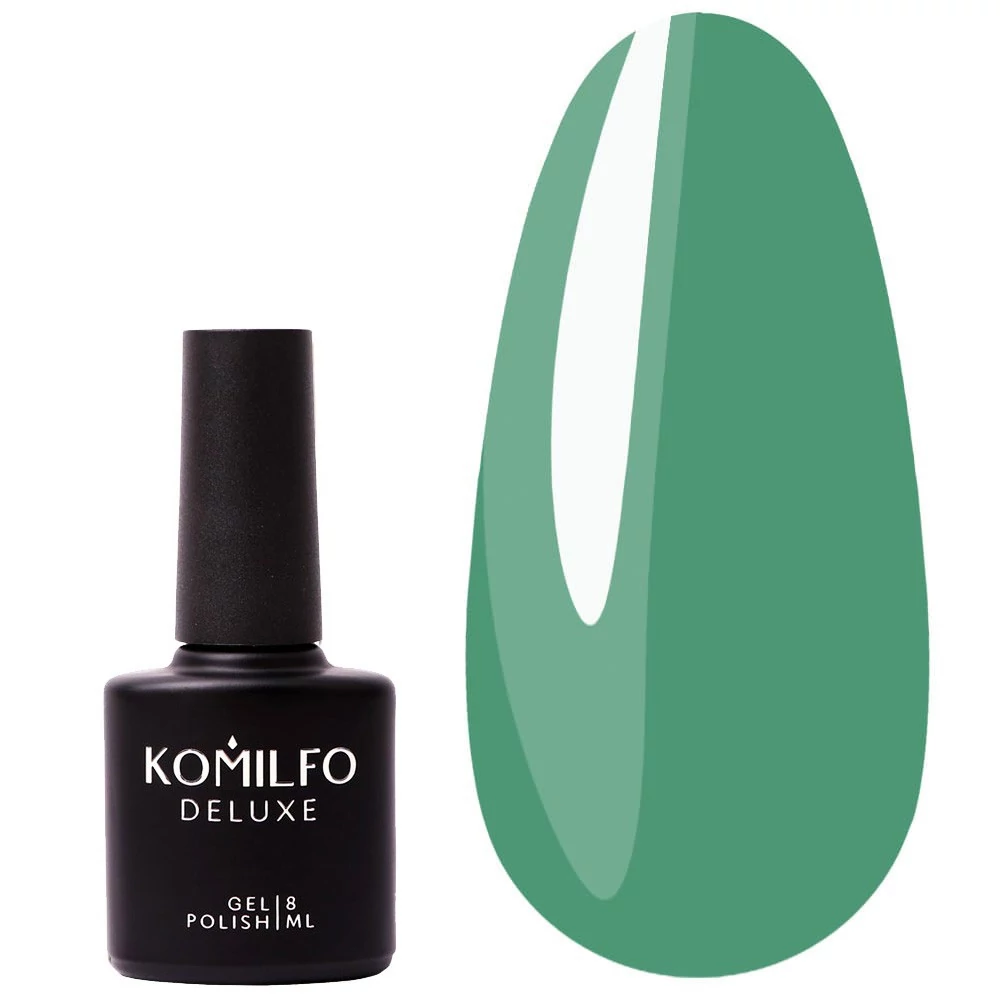 Гель-лак KOMILFO Deluxe Series №D218 зеленовато-бирюзовый 8 мл   (111218) - Фото №1