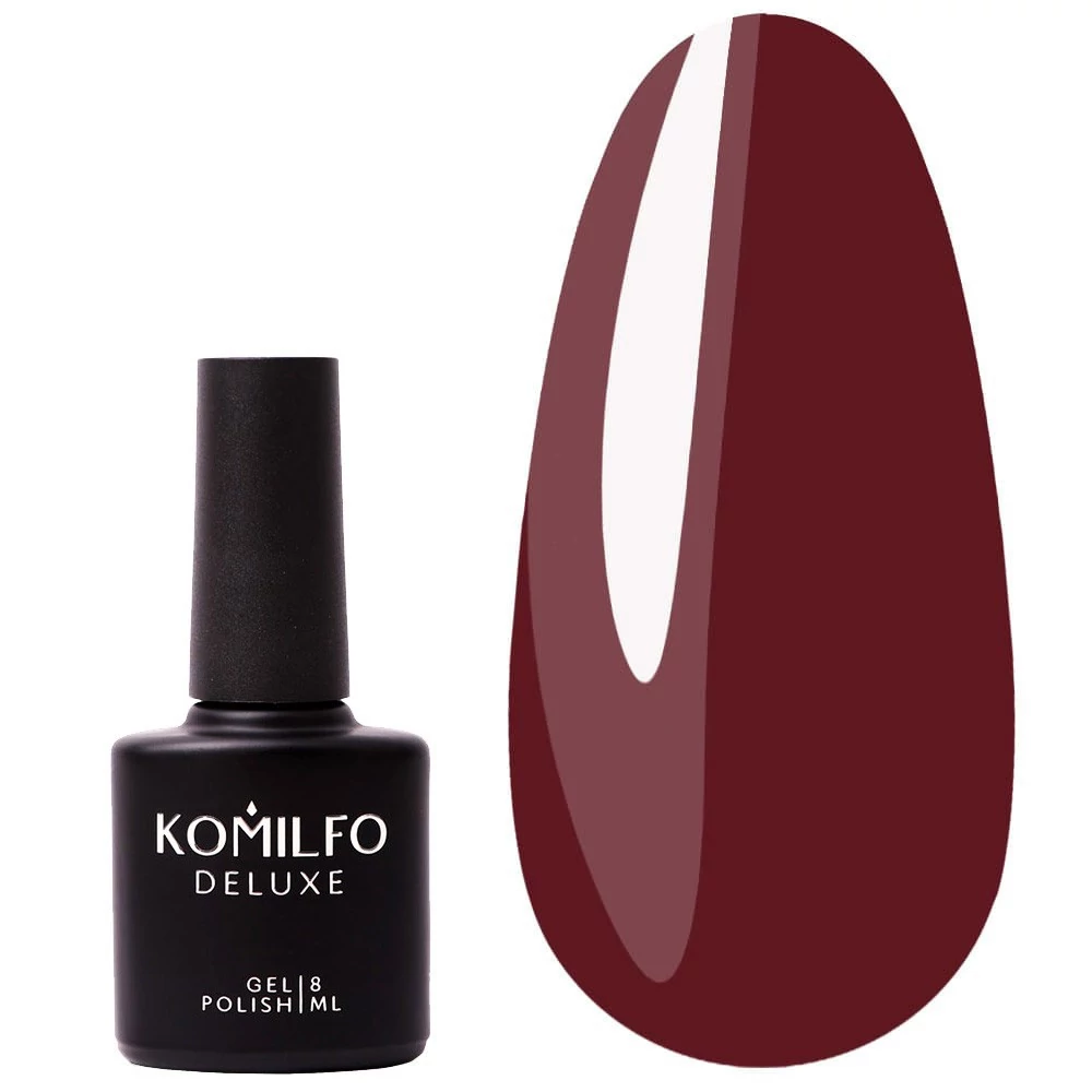Гель-лак KOMILFO Deluxe Series №D229 темно-бордовый 8 мл (111229) - Фото №1