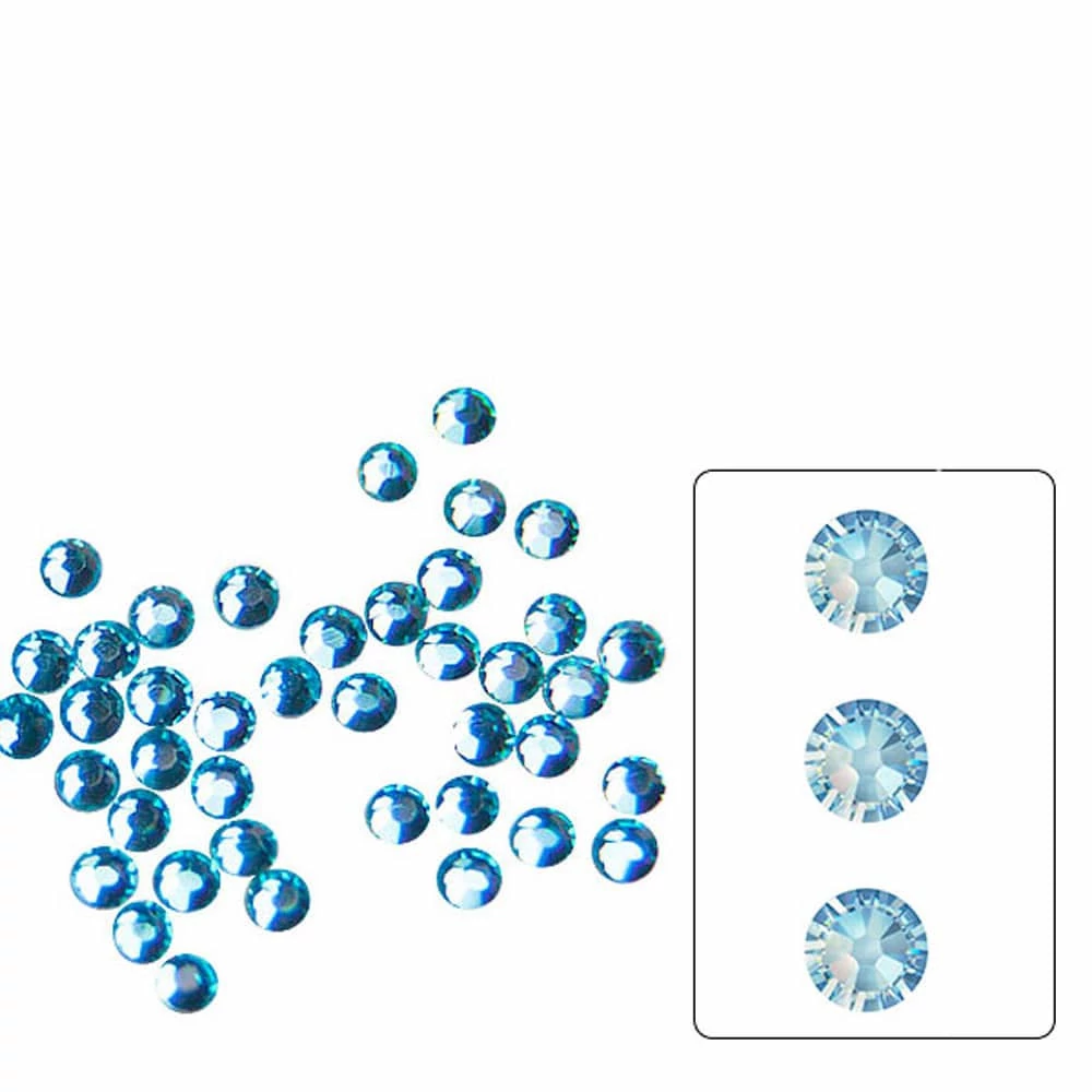 Komilfo стразы  Aquamarine, размер 4 (100 шт. в упаковке)
