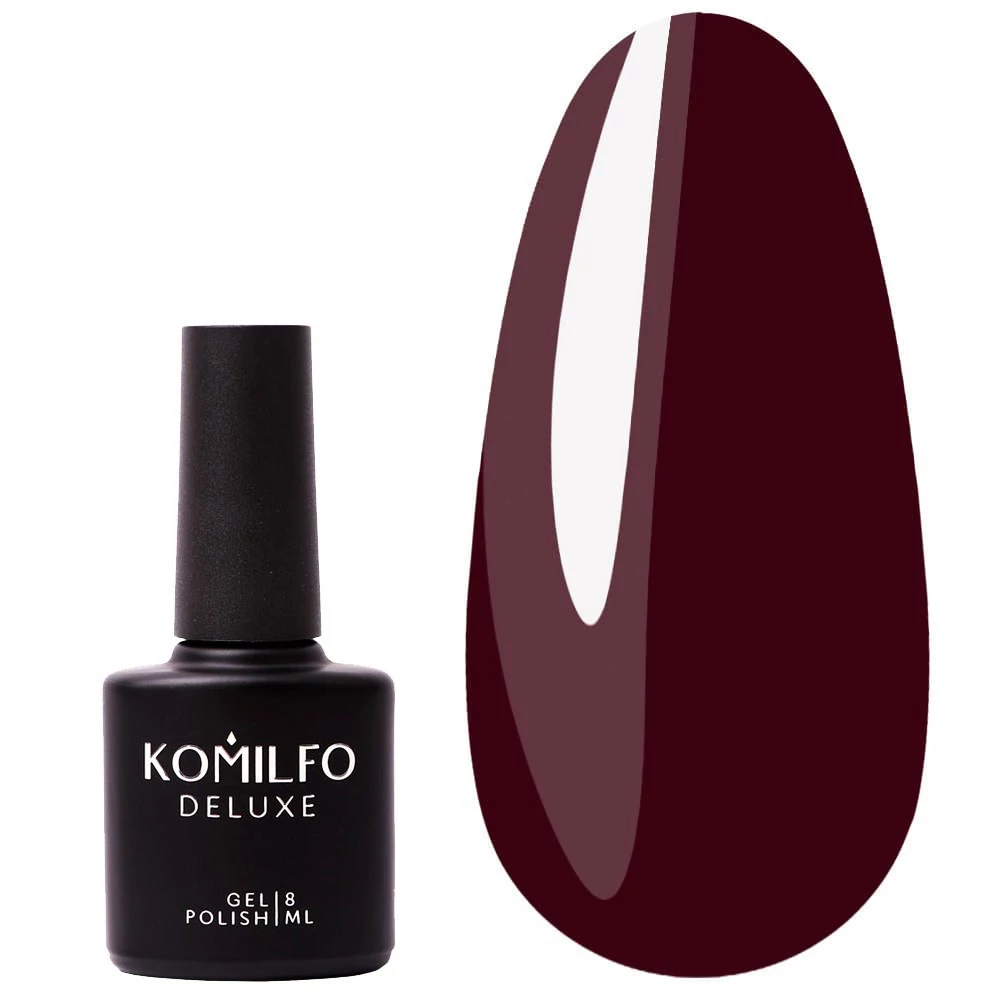 Гель-лак KOMILFO Deluxe Series №D303 темный винный 8 мл  (111303)