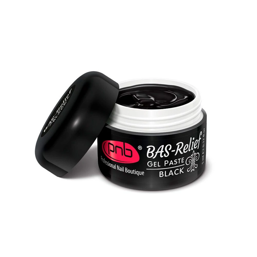  Гель-паста барельєф UV/LED Gel Paste Bas-Relief чорна 5 мл