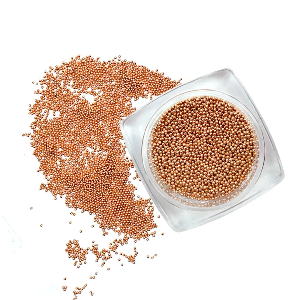 Komilfo бульонки (металлические) rose gold 0,8 мм 6 грамм