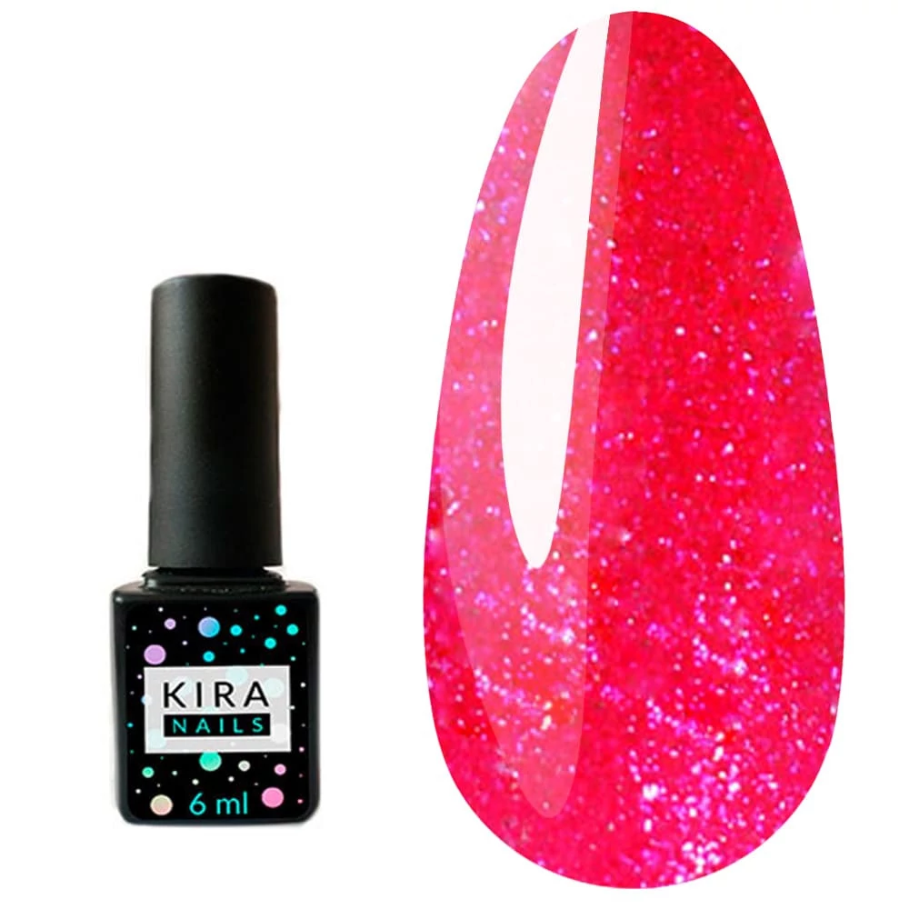 Гель-лак KIRA Nails 24 Karat №009 розовый с блестками 6 мл (456009)