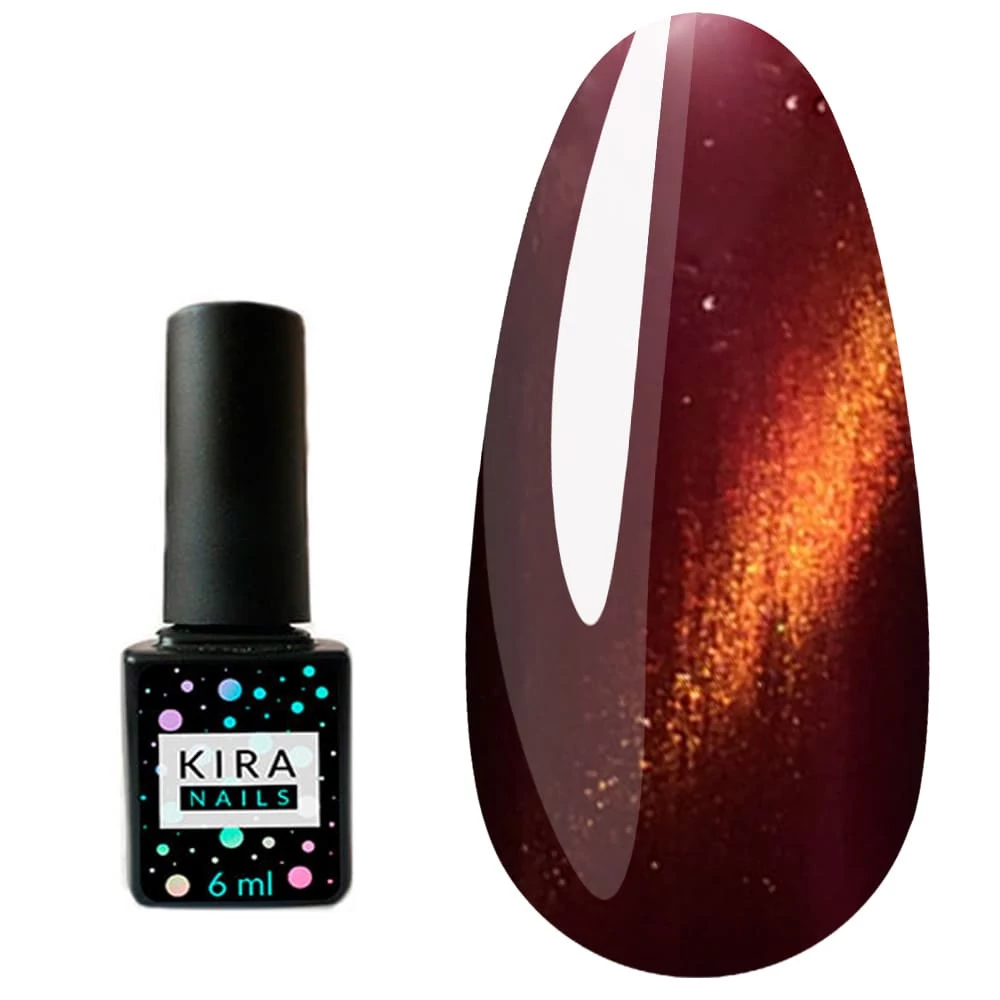 Гель-лак KIRA Nails Cat eyes кошачий глаз №002 винно-золотой 6 мл (456102)