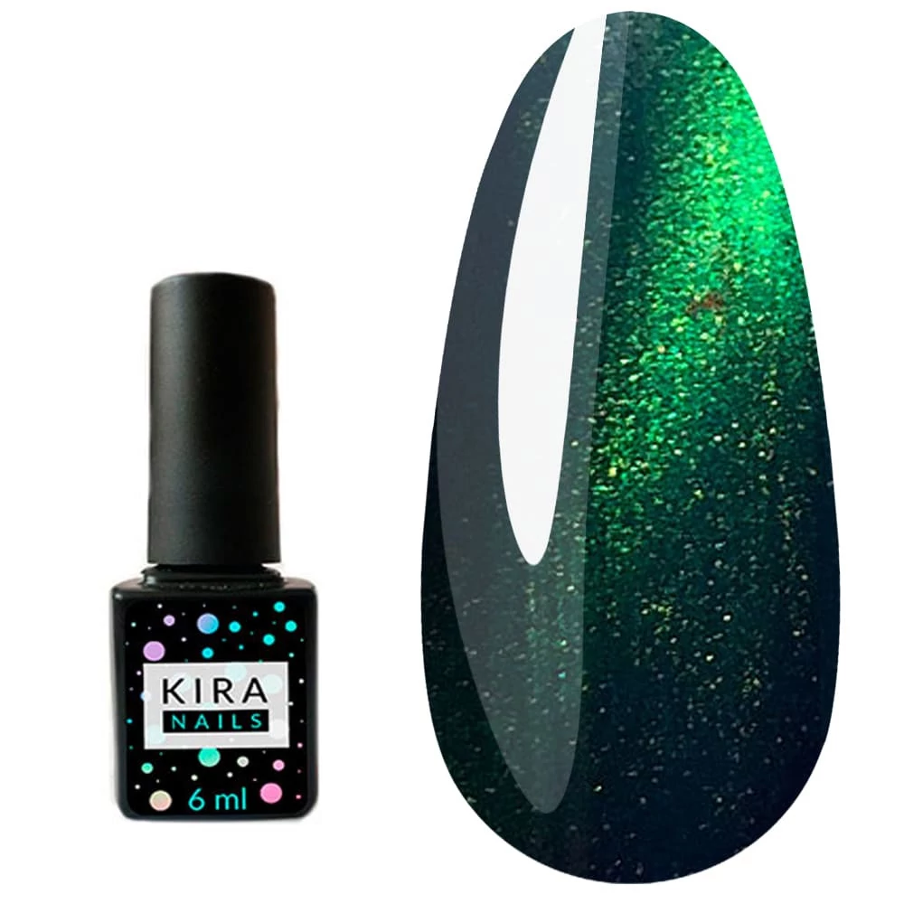 Гель-лак KIRA Nails Cat eyes кошачий глаз №005 сине-зеленый 6 мл (456105)