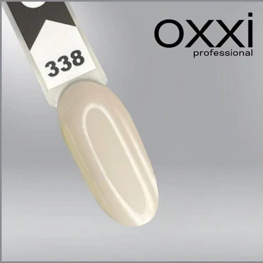 Гель-лак OXXI №338 молочный с серебряным шиммером 10 мл (000001589) - Фото №2