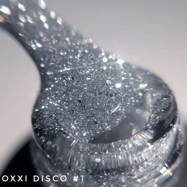 Гель-лак OXXI Disco №1 серебристый с блестками светоотражающий 10 мл (000002168) - Фото №2