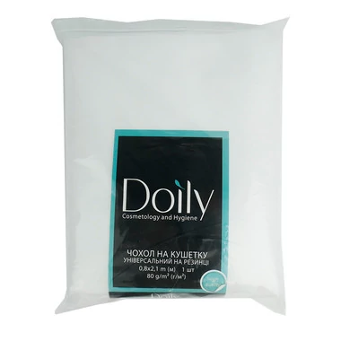 Чехол на кушетку 0.8*2.1 Doily белый универсальный с резинкой 80 г/м2 (10083970010) - Фото №3