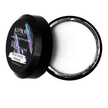 Komilfo Gel Premium Milky white intense-интенсивный молочный,30 мл (876086) - Фото №2