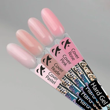 Гель F.O.X Hard gel Cover Pink бежево-розовый 15 мл (HGs-Pn) - Фото №2