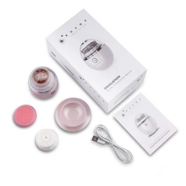 Щетка для очищения лица 3 в 1-BUCOS Facial Cleansing Brush B1,розовый - Фото №2