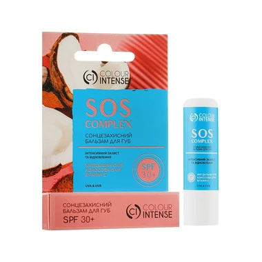 Бальзам для губ COLOUR INTENSE SOS complex кокос SPF 30+ 5 г (4823083018726) - Фото №2