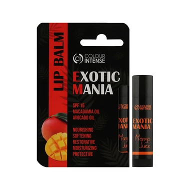 Бальзам для губ COLOUR INTENSE Exotic Mania 02 SPF 15 сок манго 5 г (4823083019174) - Фото №2