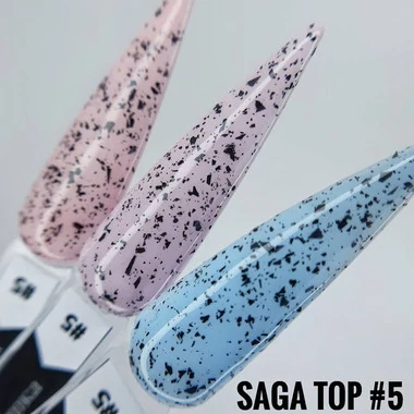 Топ Saga Professional №5 прозрачный с черными хлопьями 9 мл (2000994220673) - Фото №3