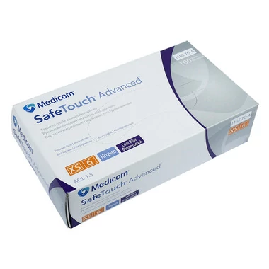 Перчатки Medicom SafeTouch Advanced фиолетовые нитриловые без талька (3,5 г) размер XS 100 шт (1105-TG-A) (8718007911787) (0130847) - Фото №3