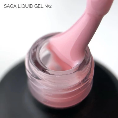 Гель для наращивания SAGA Liquid Gel №02 ярко-розовый 15 мл (2000994504537) - Фото №2