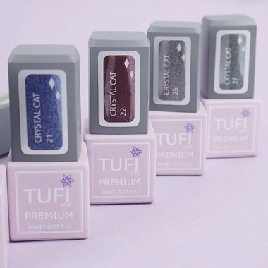 Гель-лак TUFI profi CRYSTAL CAT 24 Гранатовый голографик 8 мл (0173917) - Фото №6