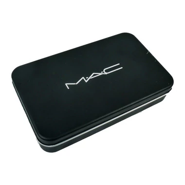 Набор кистей  для макияжа MAC в металлической коробке черные 12 шт - Фото №4