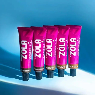 Краска для бровей ZOLA  с коллагеном 02 Warm brown 15 ml (05311) - Фото №2