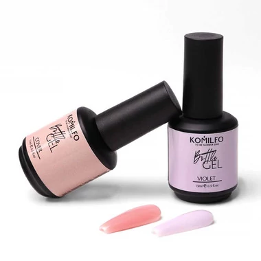 SALE Гель для ногтей Komilfo Bottle Gel Violet 15 мл (980158) - Фото №3