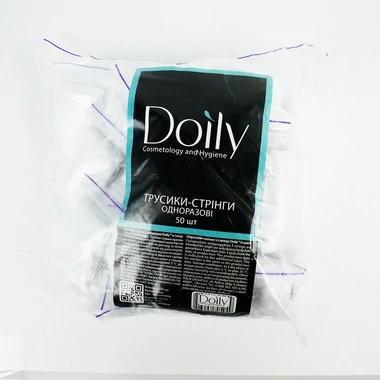 Трусики-стринги Doily со спанбонда белые 50 шт/пач (10014940010) - Фото №2